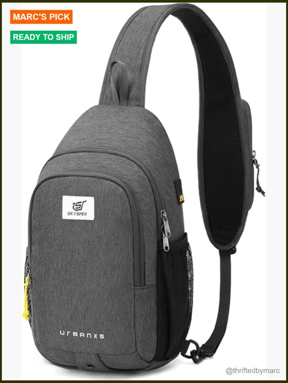 Lightweight Anti-Theft Sling Bag RFID Blocking Travel Hiking Crossbody